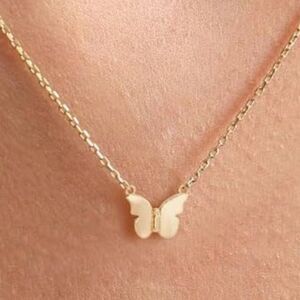 New Gold Butterfly Necklace Dainty Minimalist Necklace